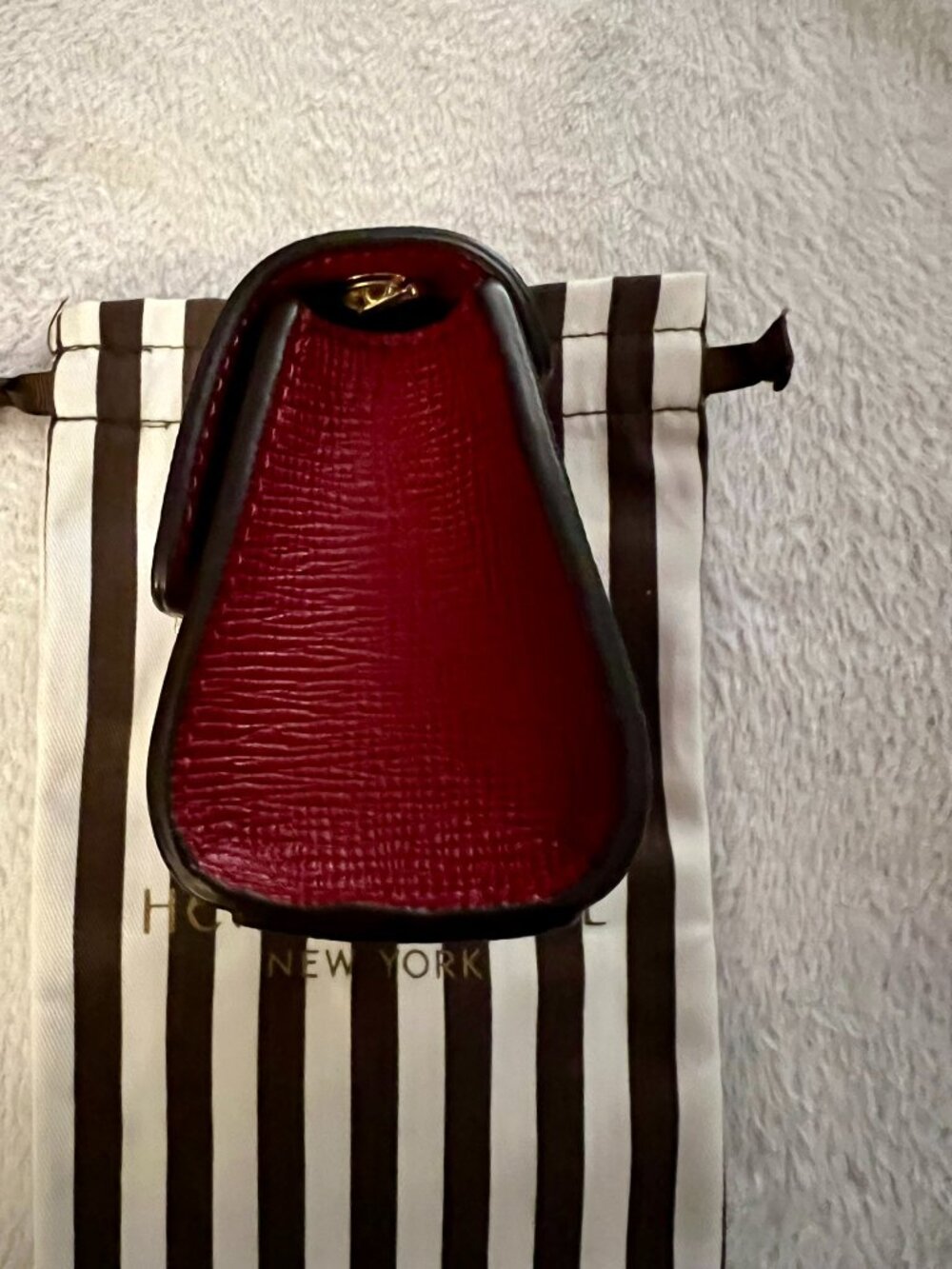 Henri Bendel Red Waldorf Party Bag (Mini Bag) with Dust Bag Like New - Picture 3 of 8